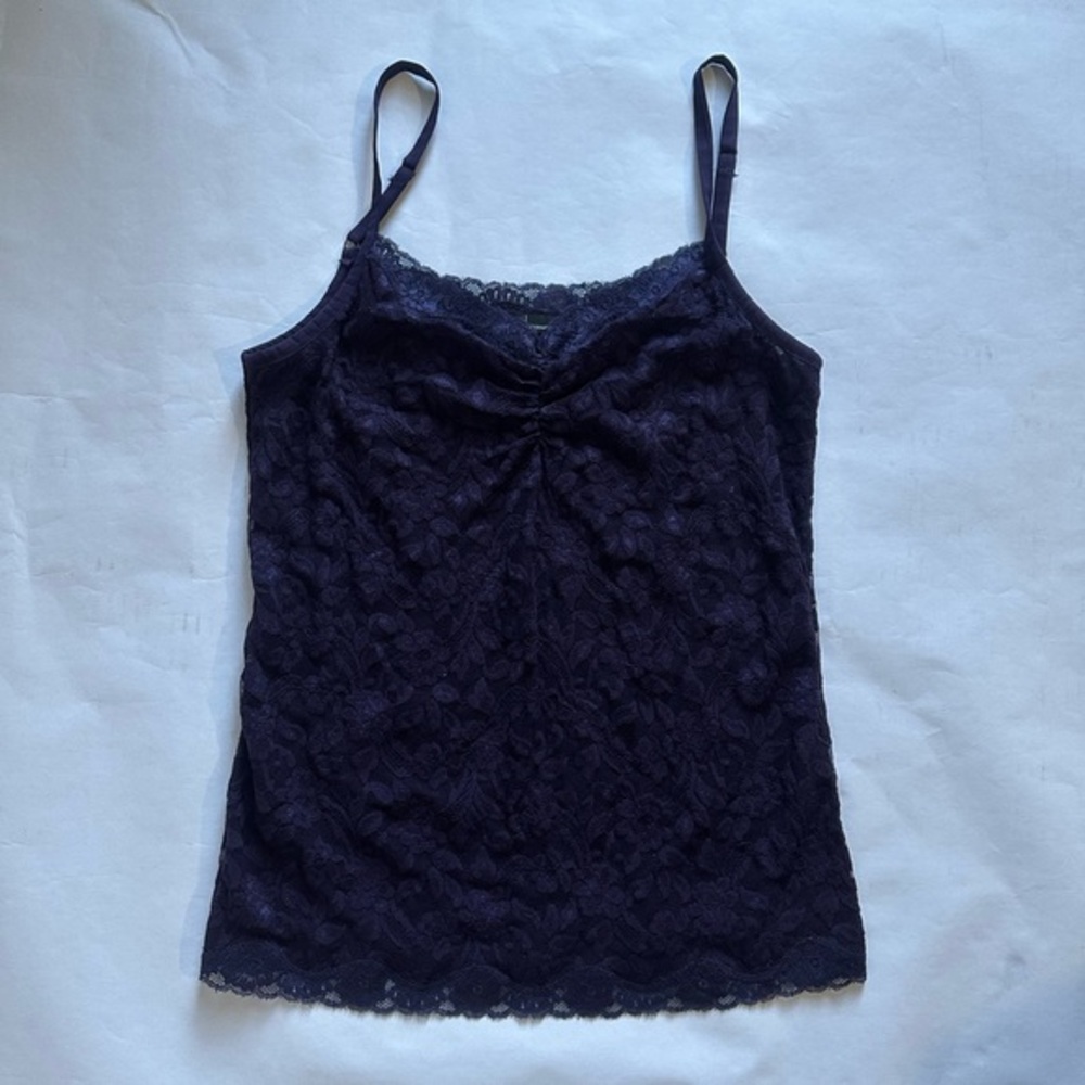 Moda International Lace Camisole Top in Dark Blue